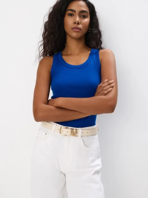 T-shirts, Tops>MOHITO Figurbetontes Top Blau