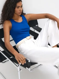 T-shirts, Tops></noscript>MOHITO Figurbetontes Top Blau