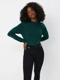 Pullover>MOHITO Figurnaher Pullover Grün