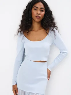 Pullover>MOHITO Figurnaher Pullover Blau