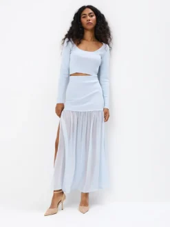 Pullover>MOHITO Figurnaher Pullover Blau