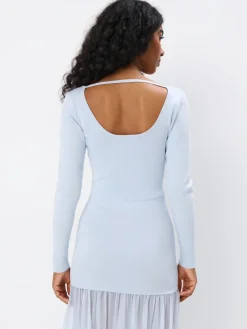 Pullover></noscript>MOHITO Figurnaher Pullover Blau