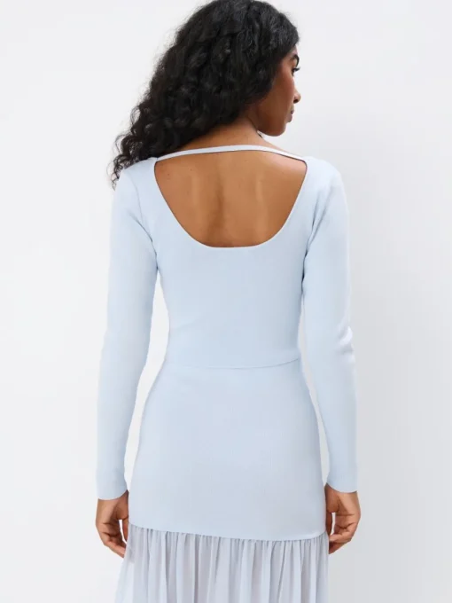 Pullover>MOHITO Figurnaher Pullover Blau