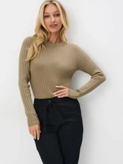 Pullover>MOHITO Figurnaher Pullover Khaki