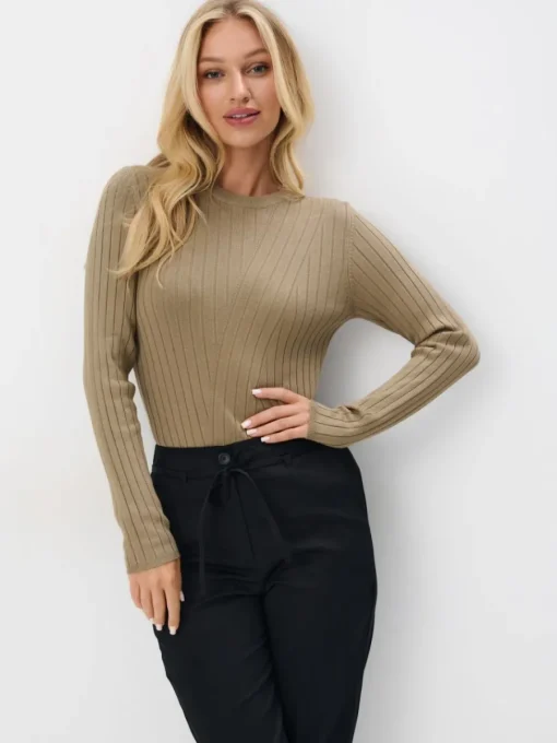 Pullover>MOHITO Figurnaher Pullover Khaki