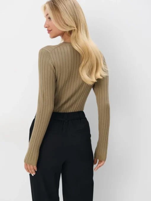 Pullover>MOHITO Figurnaher Pullover Khaki