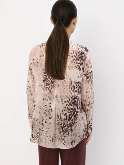 Blusen, Hemden></noscript>MOHITO Gemusterte Hemdbluse Beige