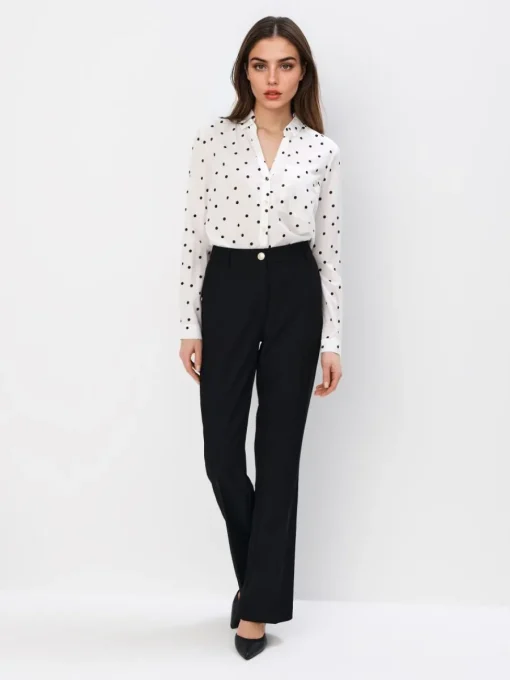 Blusen, Hemden>MOHITO Gepunktete Hemdbluse Weiu00df