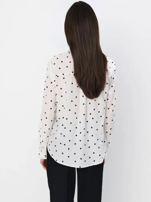 Blusen, Hemden>MOHITO Gepunktete Hemdbluse Weiu00df