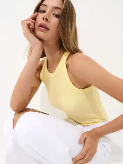 T-shirts, Tops>MOHITO Geripptes Top Hellgelb