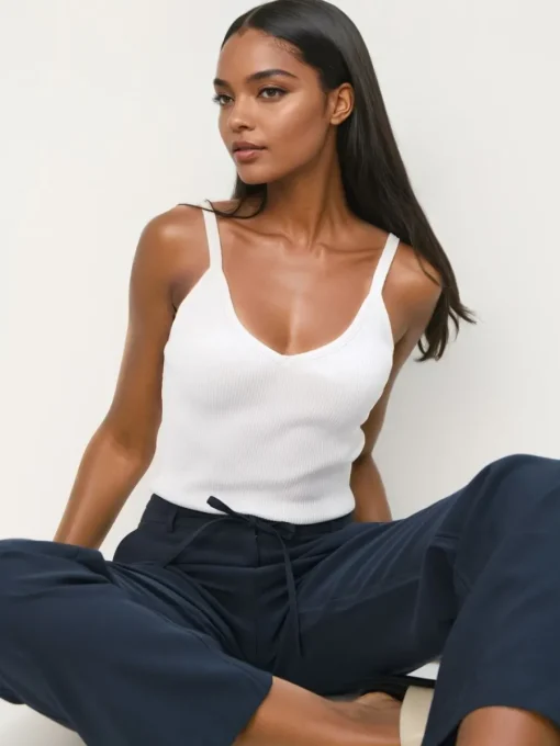 T-shirts, Tops>MOHITO Geripptes Top Creme