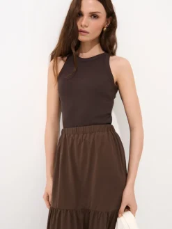 T-shirts, Tops>MOHITO Geripptes Top Dunkelbraun