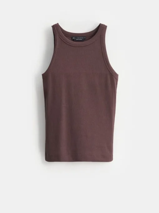 T-shirts, Tops>MOHITO Geripptes Top Dunkelbraun