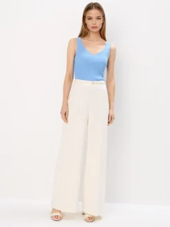 T-shirts, Tops>MOHITO Geripptes Top Hellblau