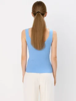 T-shirts, Tops></noscript>MOHITO Geripptes Top Hellblau