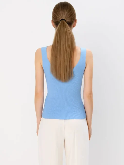 T-shirts, Tops>MOHITO Geripptes Top Hellblau
