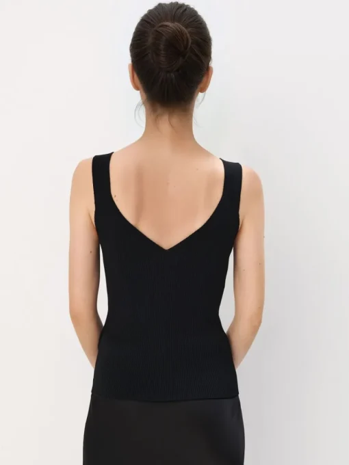 T-shirts, Tops>MOHITO Geripptes Top Schwarz