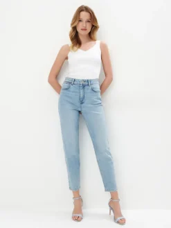 T-shirts, Tops>MOHITO Geripptes Top Creme