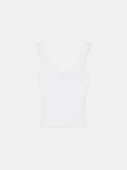 T-shirts, Tops>MOHITO Geripptes Top Creme