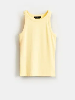 T-shirts, Tops>MOHITO Geripptes Top Hellgelb