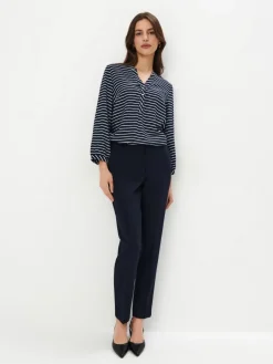 Blusen, Hemden>MOHITO Gestreiftes Oberteil mit hohem Viskoseanteil Navy
