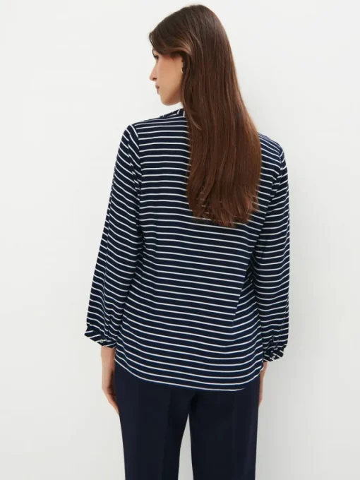 Blusen, Hemden>MOHITO Gestreiftes Oberteil mit hohem Viskoseanteil Navy