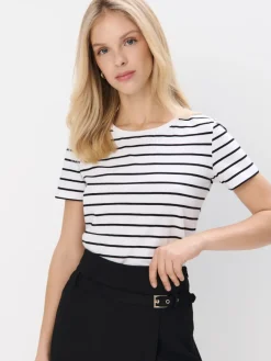 T-shirts, Tops>MOHITO Gestreiftes T-Shirt Weiu00df