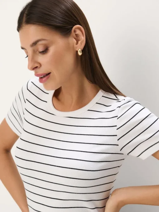T-shirts, Tops>MOHITO Gestreiftes T-Shirt Weiu00df