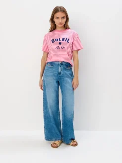 T-shirts, Tops>MOHITO Gestreiftes T-Shirt Pink