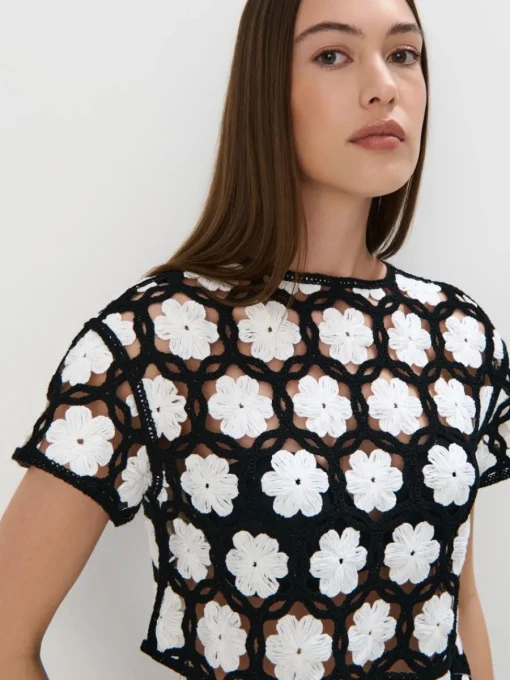 Blusen, Hemden>MOHITO Gestrickte Bluse Schwarz