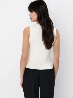 Blusen, Hemden></noscript>MOHITO Gestrickte Bluse Weiu00df