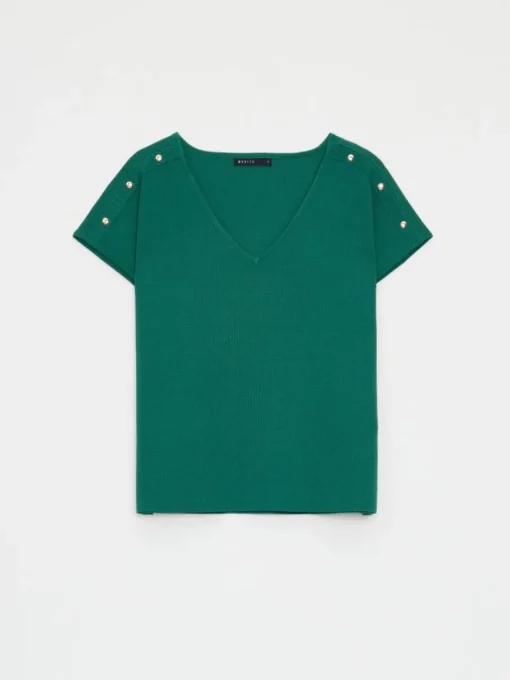 Blusen, Hemden>MOHITO Gestrickte Bluse Grün