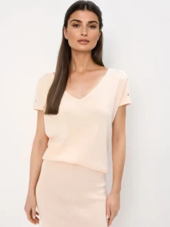 Blusen, Hemden>MOHITO Gestrickte Bluse Nude
