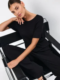 Blusen, Hemden>MOHITO Gestrickte Bluse Schwarz