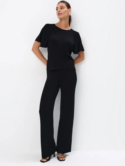 Blusen, Hemden>MOHITO Gestrickte Bluse Schwarz