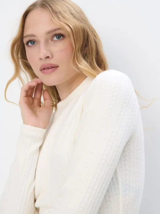 Blusen, Hemden>MOHITO Gestrickte Bluse Weiu00df