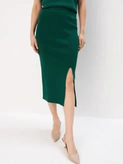 Röcke>MOHITO Gestrickter Midirock Grün