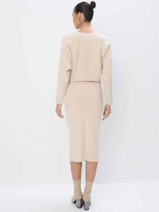 Röcke>MOHITO Gestrickter Midirock Nude
