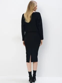 Röcke></noscript>MOHITO Gestrickter Midirock Schwarz