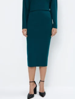 Röcke>MOHITO Gestrickter Midirock Grün