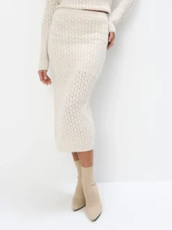 Röcke>MOHITO Gestrickter Midirock Nude