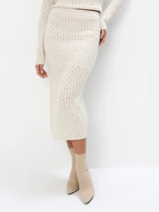 Röcke>MOHITO Gestrickter Midirock Nude