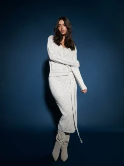 Röcke></noscript>MOHITO Gestrickter Midirock Nude