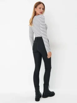 Jeans></noscript>MOHITO Gewachste Hose Schwarz