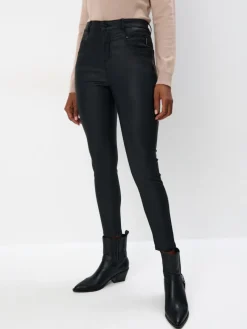 Jeans>MOHITO Gewachste Hose im Skinny-Fit Schwarz