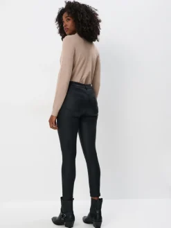 Jeans></noscript>MOHITO Gewachste Hose im Skinny-Fit Schwarz
