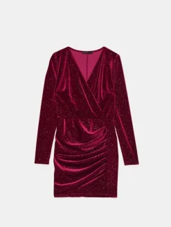 Kleider Für Hochzeitsgäste|Kleider, Overalls></noscript>MOHITO Glitzerndes Wickel-Minikleid Kastanienbraun