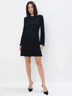 Kleider Für Hochzeitsgäste|Kleider, Overalls>MOHITO Glänzendes Minikleid Schwarz