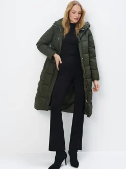 Jacken, Mäntel>MOHITO Grüner Steppmantel Khaki
