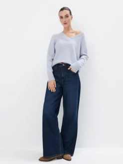 Pullover>MOHITO Heller Pullover mit V-Ausschnitt Blau